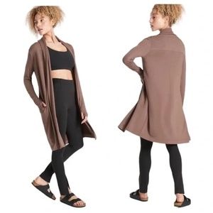 Athleta Canopy Wrap in Nirvana Maeve Long Open Cardigan Size Small Oversized